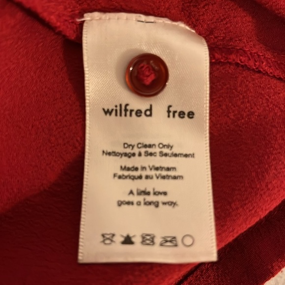 WILFRED FREE Red Button Front Blouse size Small - Picture 10 of 12